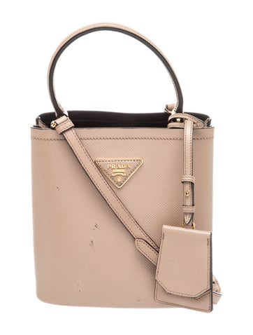 Saffiano Leather Saffiano Cuir Panier Bucket Bag Small