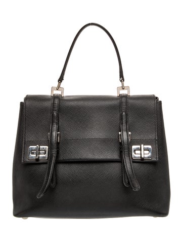 Saffiano Leather Top Handle Bag