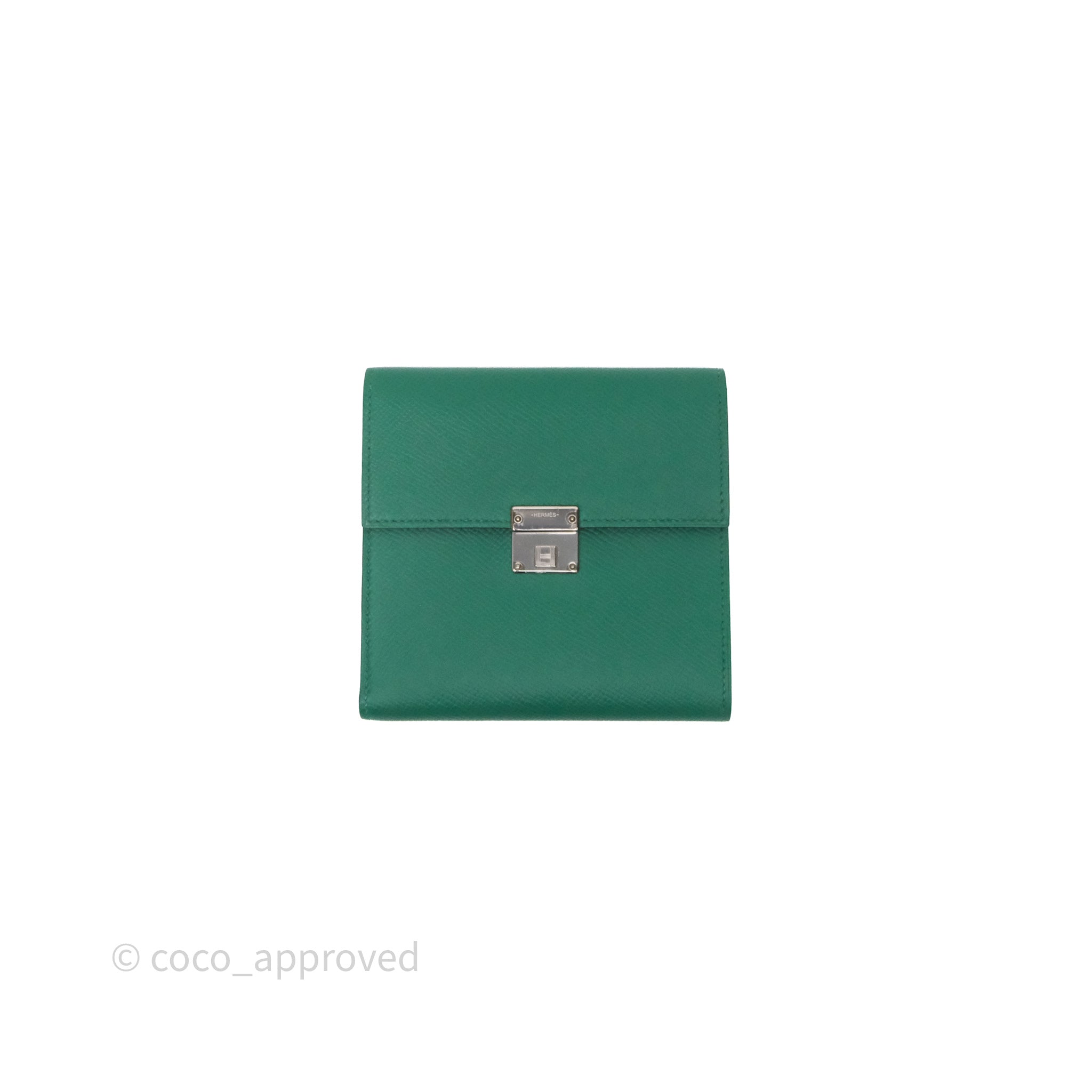 Hermès Clic Wallet Green Palladium Hardware
