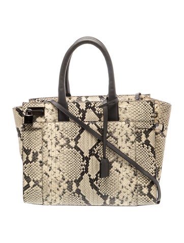 Embossed Leather Top Handle Bag