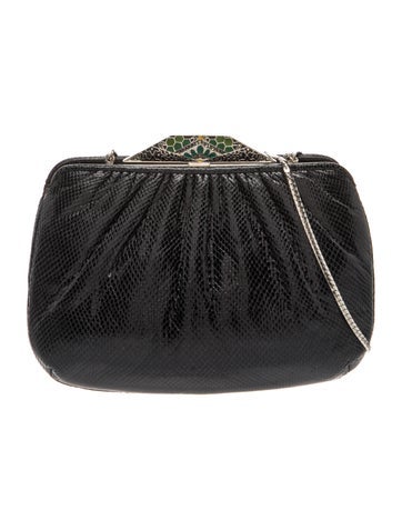 Embossed Leather Evening Bag
