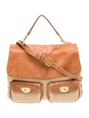 Raffia Top Handle Bag