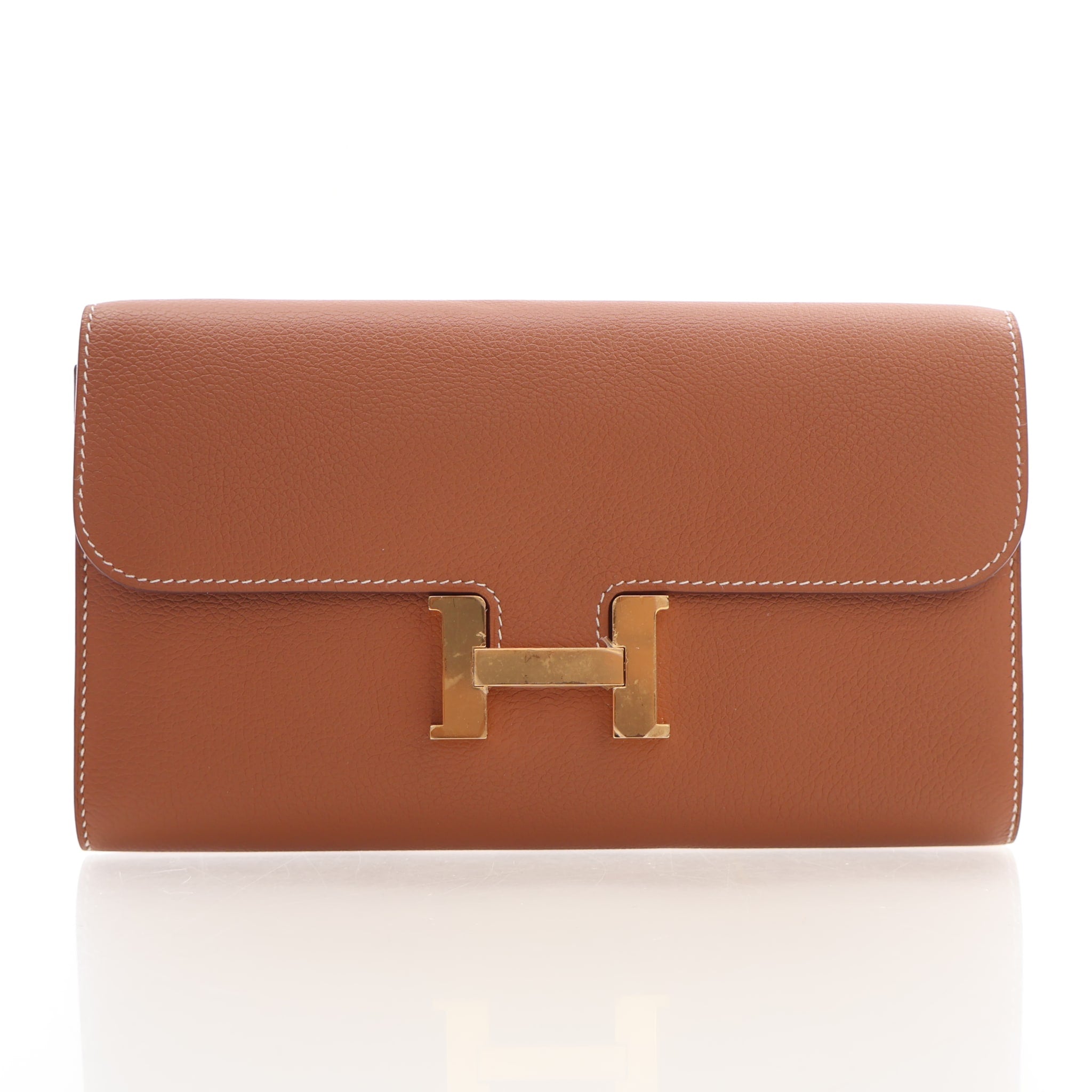 Hermes Gold Evercolor Constance To Go Wallet