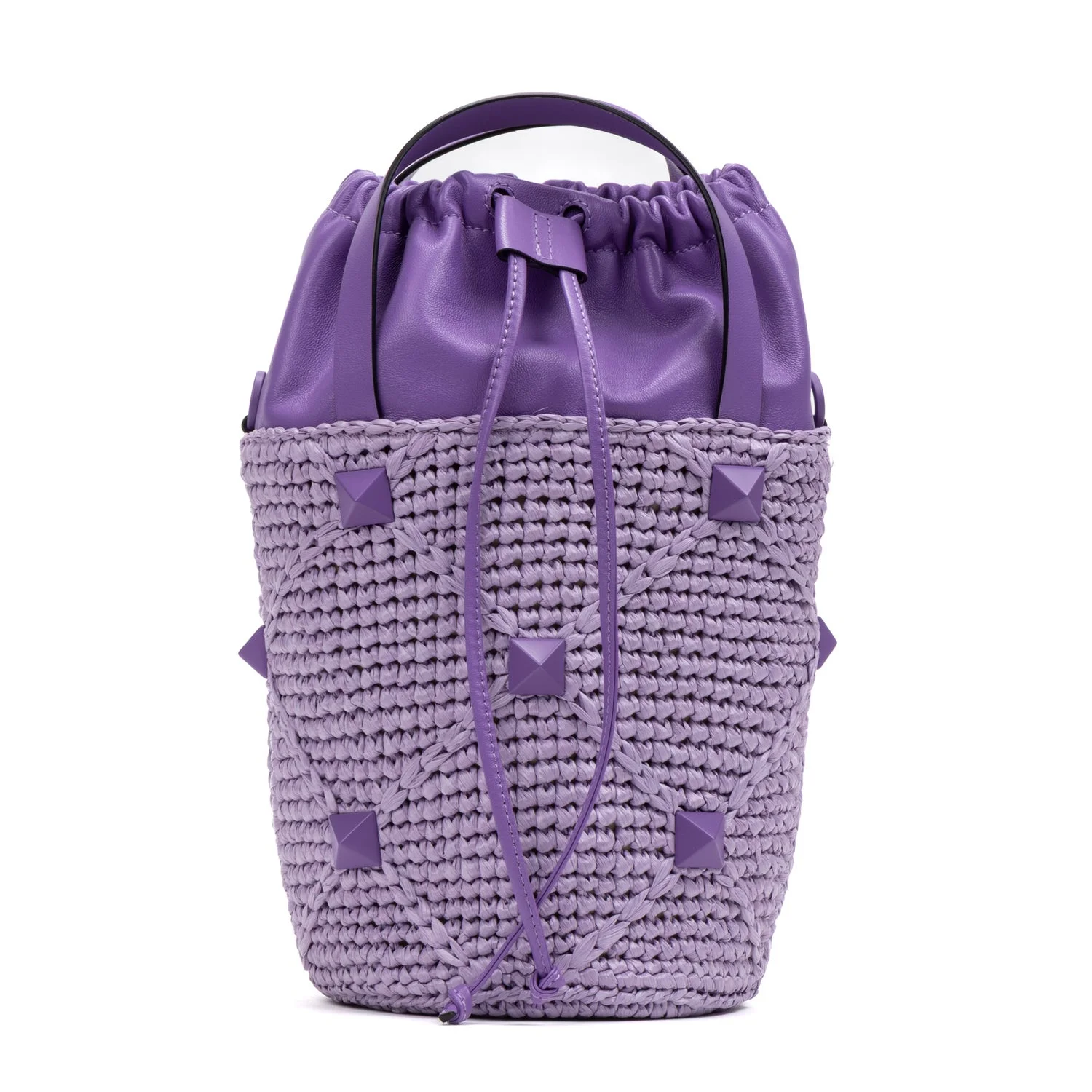 Valentino Canvas Roman Stud Bucket Bag