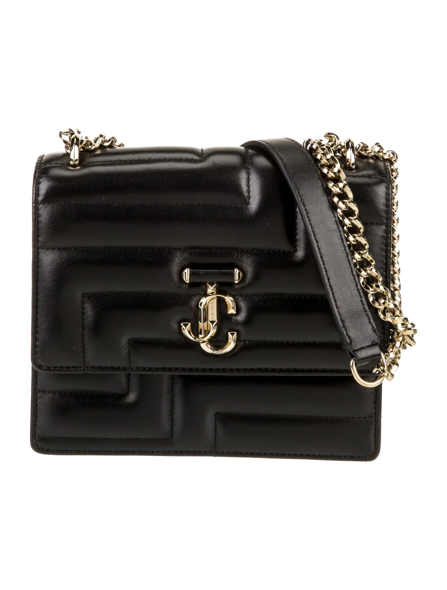 Jimmy Choo Leather Avenue Quad quilted shoulder bag