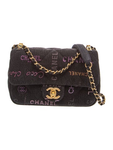 Rectangular Mini Denim Mood Single Flap Bag