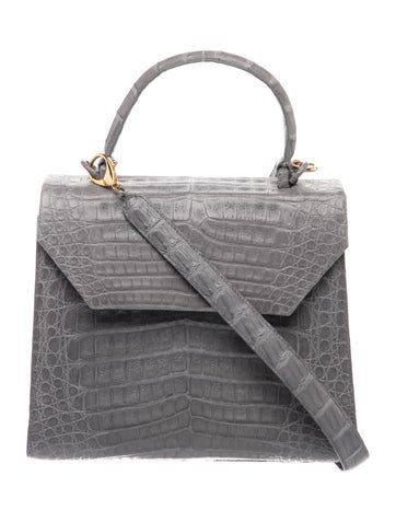 Crocodile Top Handle Bag