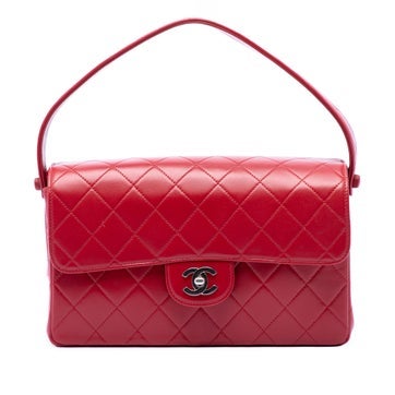 Medium Quilted Lambskin Top Handle Bag