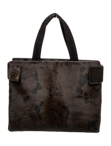 Calf Hair Top Handle Bag