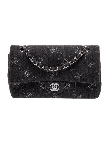 Classic Medium 'Bleached Chain' Double Flap Bag