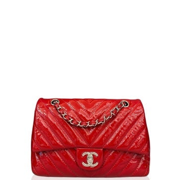 Patent Leather Single Flap Medium