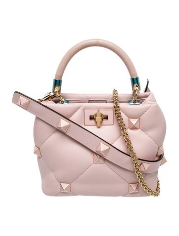 Roman Stud Top Handle Bag Small