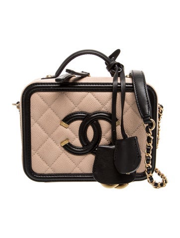 Quilted Caviar Small Filigree Vanity Case