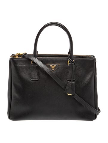 Saffiano Lux Leather Galleria Double Zip Medium