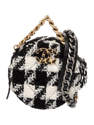 Tweed 19 Round Clutch w/ Chain