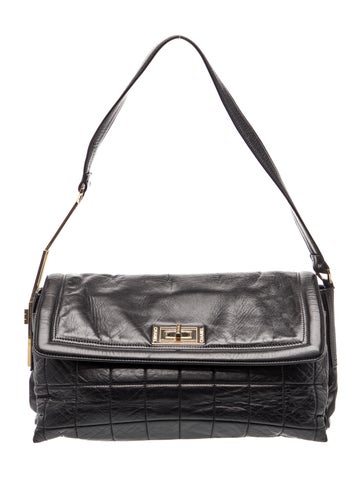 Square Quilt Mademoiselle Flap Bag