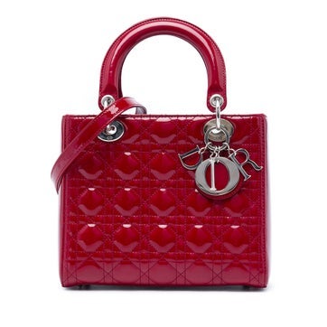 Medium Patent Leather Cannage Lady Dior
