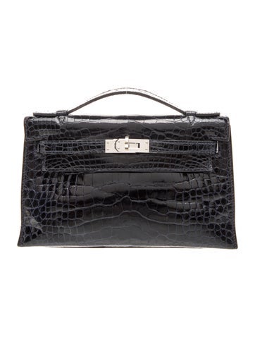 Shiny Alligator Kelly Pochette