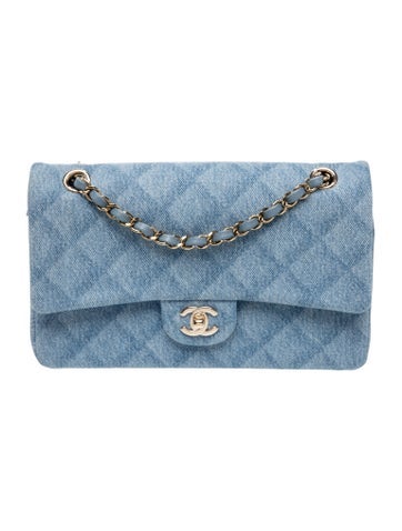 Classic Medium 3D Denim Double Flap Bag