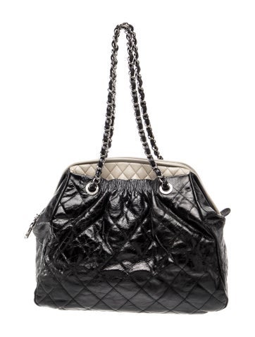 Distressed Quilted Shoulder Bag