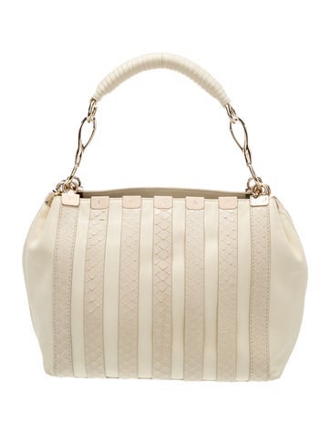 Versace Snakeskin Top Handle Bag