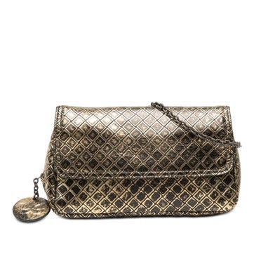 Metallic Calfskin Intrecciomirage Chain Flap Crossbody
