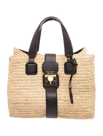 Straw Top Handle Bag