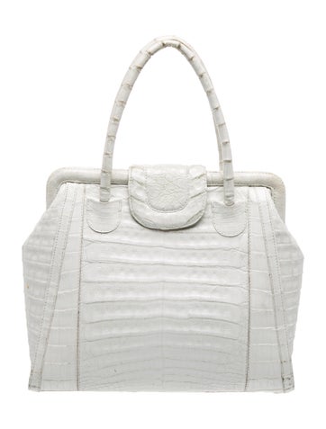 Crocodile Top Handle Bag