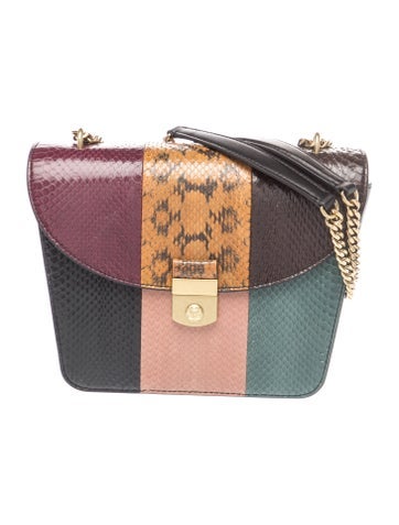 Embossed Leather Shoulder Bag w/ Tags