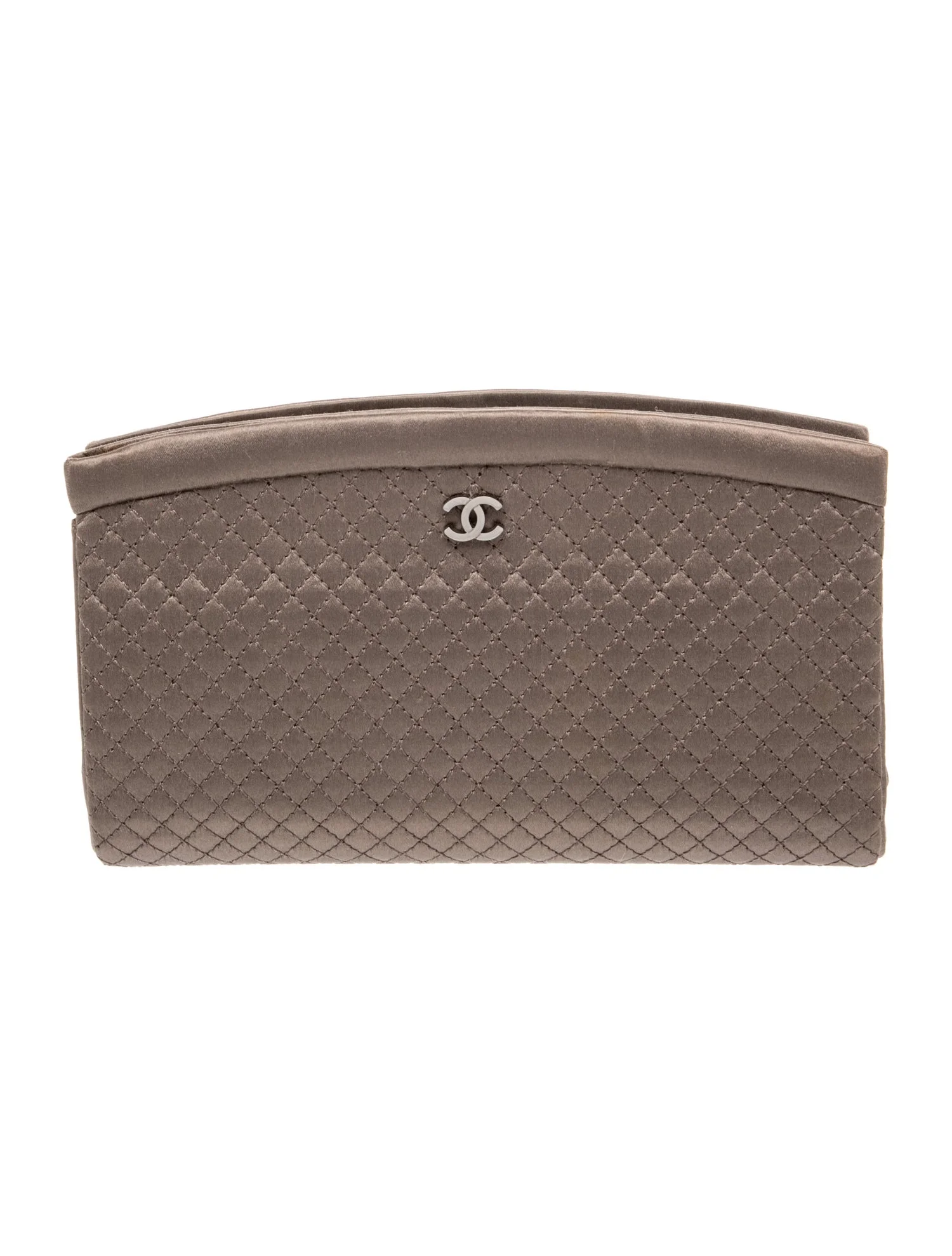 Quilted Satin Frame Clutch