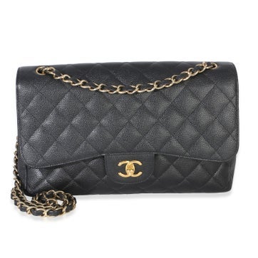 Leather Double Flap Bag Jumbo