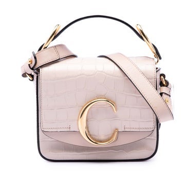 Mini Croc Embossed Calfskin C Satchel