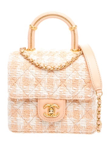 Mini Tweed Crush Top Handle Flap Bag