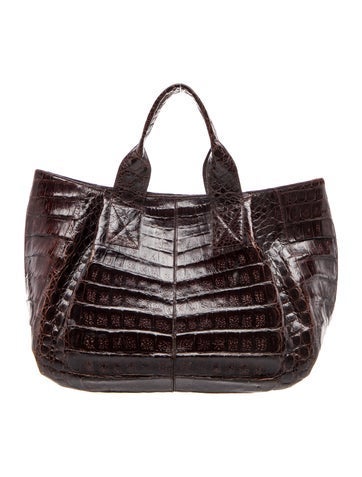 Crocodile Top Handle Bag