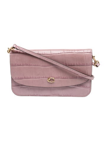 Embossed Leather Hayden Crossbody Clutch Mini